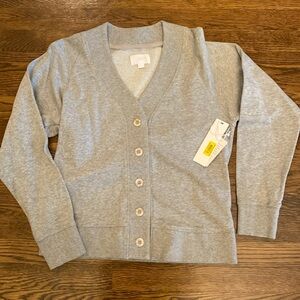 NWT Preppy Cardigan from Dillards 100% cotton sweatshirt material XS